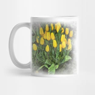 Yellow Tulip Cluster Mug